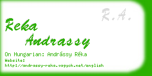reka andrassy business card