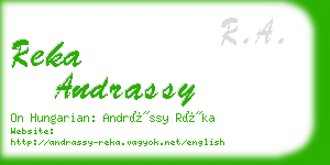 reka andrassy business card
